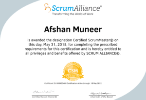 Afshan Muneer-ScrumAlliance_CSM_Certificate-1